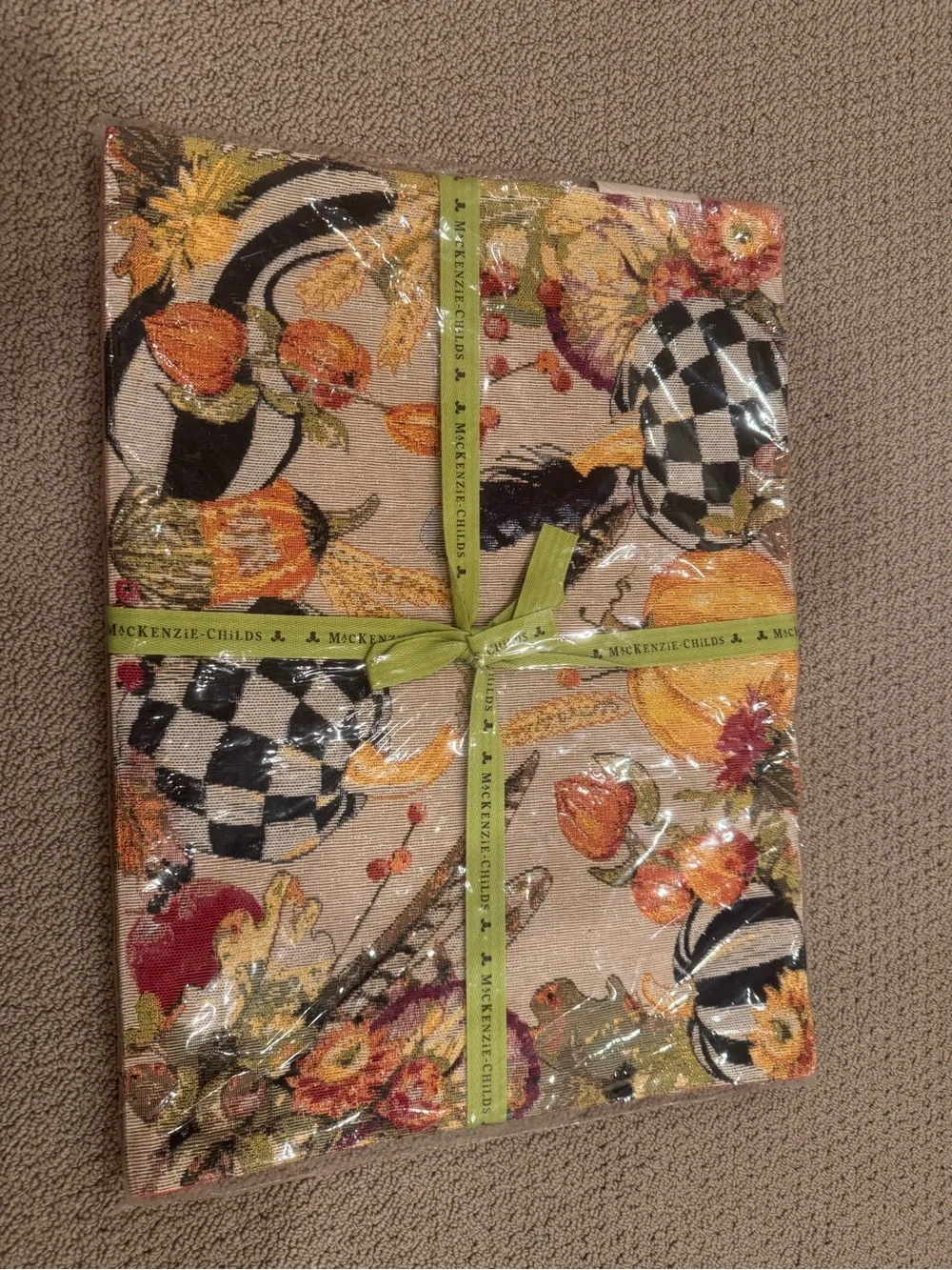 MacKenzie-Childs Vibrant Orange Table Linen